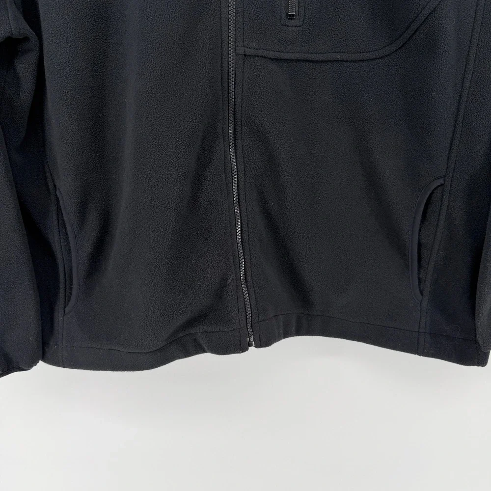 The North Face Fleece Jacket Mens XXL Black Full Zip GORE-TEX Raintex Mock Neck